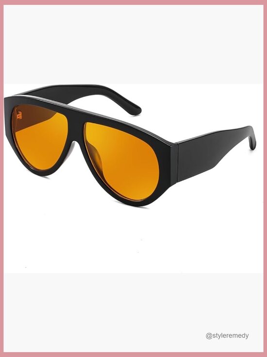Retro Oversized Sunglasses with Plastic Frames and UV400 Protection